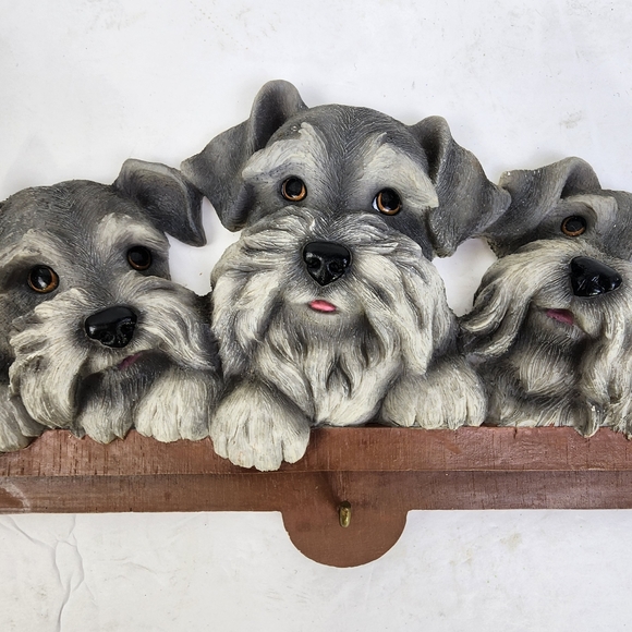 Dog Trio Leash Holder Key Rack Wall Mounted Breakable - Picture 7 of 12